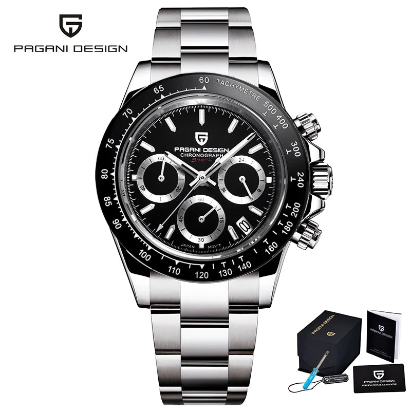 New 2024 Quartz Men'S Watches Business Watch Mens Watches Top Brand Luxury Watch Men Chronograph VK63 Waterproof