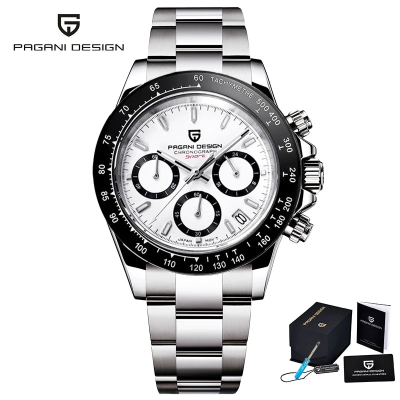 New 2024 Quartz Men'S Watches Business Watch Mens Watches Top Brand Luxury Watch Men Chronograph VK63 Waterproof