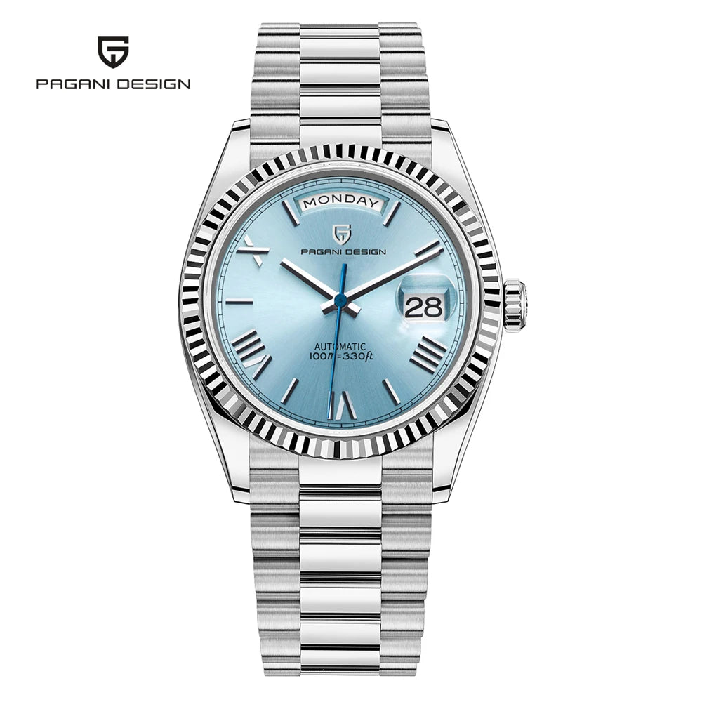 DD36 Mens Watches Rose Gold Luxury Automatic Watch for Men Mechanical Wristwatch AR Sapphire Waterproof Clock Gift